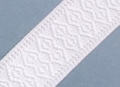 Gummiband für Trachtengürtel - 4 cm  - weiß Dirndlgürtel elastisch gewebt