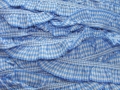 Bild 2 von Rüschengummi Rüschenborte Vichy Karo - hellblau - 20 mm