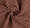 Bengalin Stretch-Jacquard Mischgewebe knitterarm Ornamentmuster Waben - rost schwarz  - 50 cm