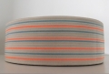 Gummiband für Trachtengürtel - 4,5 cm  - creme neon orange Streifen - Dirndlgürtel elastisch gewebt