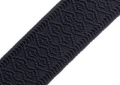 Gummiband für Trachtengürtel - 4 cm  - blau schwarz Dirndlgürtel elastisch gewebt 