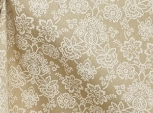 Dirndl-Stoff-Baumwollsatin---Blumen---sand-gold-creme---50-cm