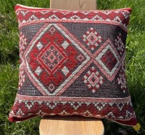 Gobelin-Kissenhlle---Marrakesch---weinrot-creme----45x45cm