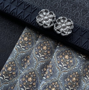 Wollsatin-Jacquard-Dirndl-Stoffpaket-nachtblau-Katharina