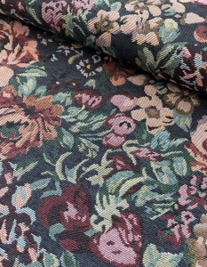 Gobelin-Jacquard-Stoff-Dirndl---Blumenmuster---200-cm