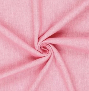 Fischgrat-Halbleinen-Baumwoll-Leinenstoff---Twill----rosa----50-cm
