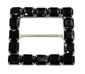 Dirndlspange-Schliee--Schrze---Metall---schwarz--silberfarben-33mm
