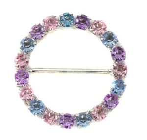 Dirndlspange-Schrzenspange-Schliee--Schrze---Metall---Strass--silberfarben--29mm
