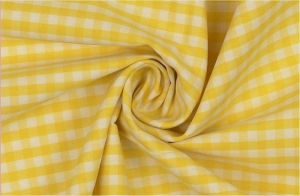 Reststck-VICHY-KARO-Stoff---gelb---5-mm-Karo---100-cm
