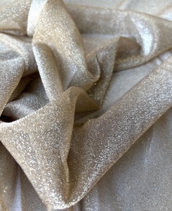 Italienischer-Stretchstoff---leicht-dehnbar----gold-glitzer---50-cm