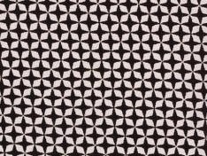 Reststck-Baumwollstoff-Popeline---Ornamente----schwarz---180-cm