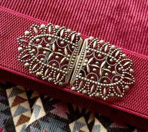 Dirndlschnalle-Schliee--Schrze---Metall---goldfarben