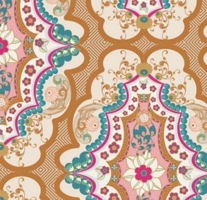 Baumwollstoff---Blumen----Marrakesh---50-cm