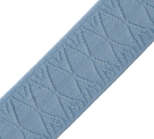 Reststck-Gummiband-fr-Trachtengrtel---4-cm----altblau-Dirndlgrtel-elastisch-gewebt--130cm