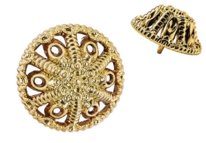Metallknopf----Dirndl---goldfarben---17-mm