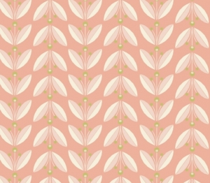 Baumwollstoff---Blumen-----pfirsich-peach-grn---50-cm