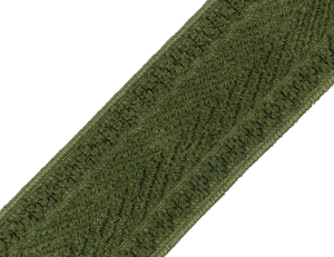 Reststck-Gummiband-fr-Trachtengrtel---4-cm----olivgrn-Dirndlgrtel-elastisch-gewebt-139cm