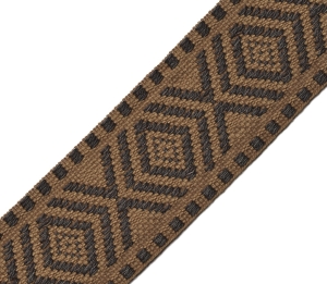 Borte-Jacquardborte-Webband-Band-braun-mocca----40-mm-breit----3-Meter