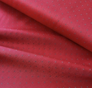 Reststck-Dirndl-Stoff-Baumwollsatin-kleine-Punkte---rot--75-cm