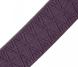 Reststck-Gummiband-fr-Trachtengrtel---4-cm----lila-pflaume-Dirndlgrtel-elastisch-gewebt---88cm