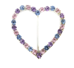 Dirndlspange-Schrzenspange-Schliee--Schrze---Metall---Strass--silberfarben--25mm
