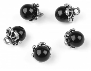 Knopf-mit-Perle-schwarz---Dirndl--9-mm