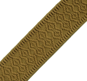 Reststck-Gummiband-fr-Trachtengrtel---4-cm----dunkles-senfgelb-Dirndlgrtel-elastisch-83-cm