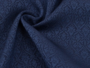Wollsatin-Jacquard-Mischgewebe-knitterfrei-Ornamentmuster---nachtblau----50-cm