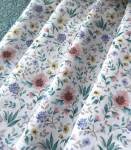 Dirndl-Stoff-Blumen---wei-trkisblau---50-cm