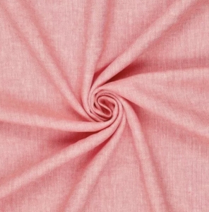 Fischgrat-Halbleinen-Baumwoll-Leinenstoff---Twill----koralle-pastell----50-cm