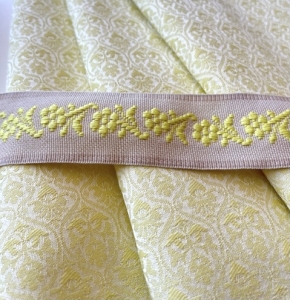 Borte-Jacquardborte-Webband-Band----45-mm-breit---hellgelb----3-Meter