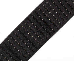 Gummiband-fr-Trachtengrtel---schwarz-lurex-5-cm----Dirndlgrtel-elastisch