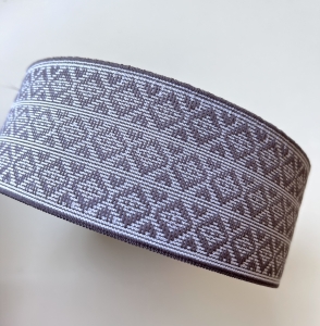 Gummiband-fr-Trachtengrtel---6-cm----Ornamente-grau-----Dirndlgrtel