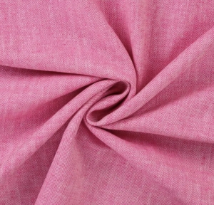 Fischgrat-Halbleinen-Baumwoll-Leinenstoff---Twill----beere----50-cm