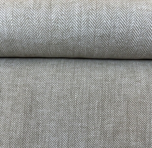 Fischgrat-Halbleinen-Baumwoll-Leinenstoff---Twill----olivgrn----80-cm