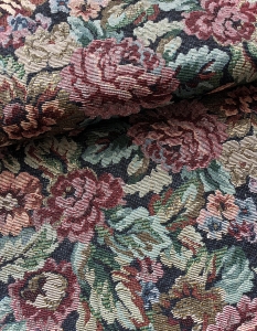 Gobelin-Jacquard-Stoff-Dirndl---Blumenmuster---200-cm