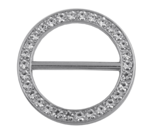 Dirndlschnalle-Schliee--Schrze---Metall---Strass--silberfarben