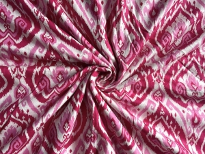 Baumwollstoff---Indien----blockprint-Handdruck-Ornamentmuster-pink-rosa-wei----50-cm