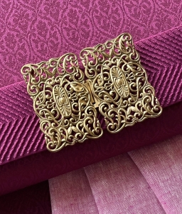 Dirndlschnalle-Schliee--Schrze---Metall---gold-