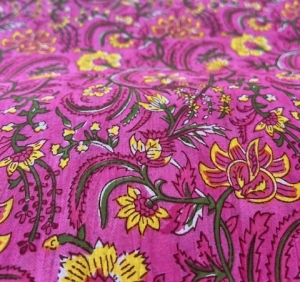 Baumwollstoff-Voile---Blumen----pink-gelb-grn---50-cm
