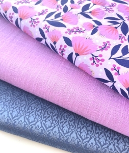 Wollsatin-Jacquard-Dirndl-Stoffpaket-altblau-Melanie