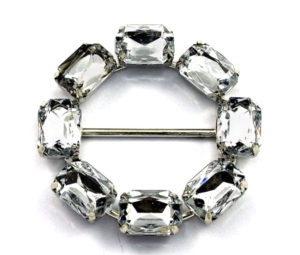 Dirndlspange-Schliee--Schrze---Metall---weiss--silberfarben-30mm
