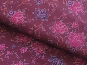 Trachten-Stoff-Johanna-Baumwollkper-Rosen---knitterarm-weinrot-kupfer-rosa-blau--50-cm