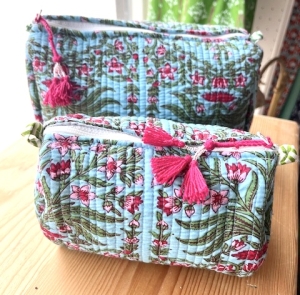 Kosmetiktasche-Beautybag---Handdruck-Stoff-Indien---in-Gre-S-und-L