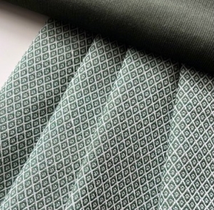 Jacquard-Mischgewebe-knitterarm-Ornamentmuster-Waben---dunkelgrn---90-cm