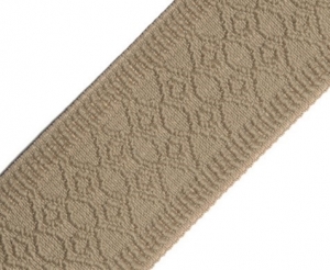 Reststck-Gummiband-fr-Trachtengrtel---4-cm----dunkel-beige--Dirndlgrtel-elastisch-gewebt--88cm