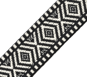 Dirndlgrtel---feste-Jacquardborte--schwarz-wei---40-mm-breit----3-Meter