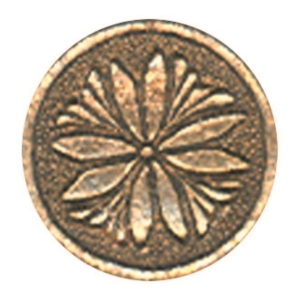 Dirndlknopf---Blume-kupfergold-----11-mm-