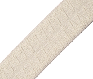 Reststck-Gummiband-fr-Trachtengrtel---5-cm----elfenbein-Dirndlgrtel-elastisch-gewebt-80-cm