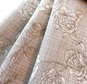 Jacquard-Stoff-Trachten-Dirndl---Blume---sand--beige---195-cm